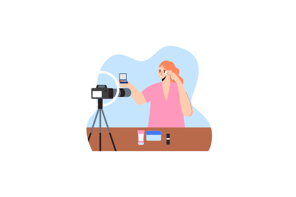 Download Beauty Blogger Recording Makeup Tutorial - Blogger Collection