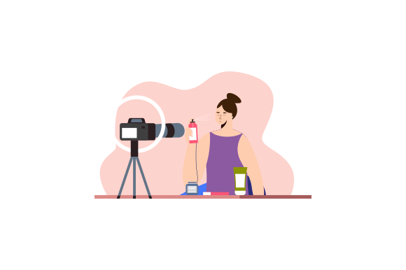 Download Beauty Blogger Recording Makeup Tutorial - Blogger Collection