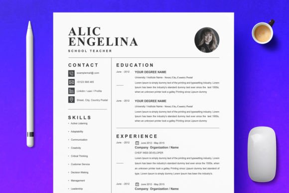 Download CV Template Professional Clean Resume - Professional Collection