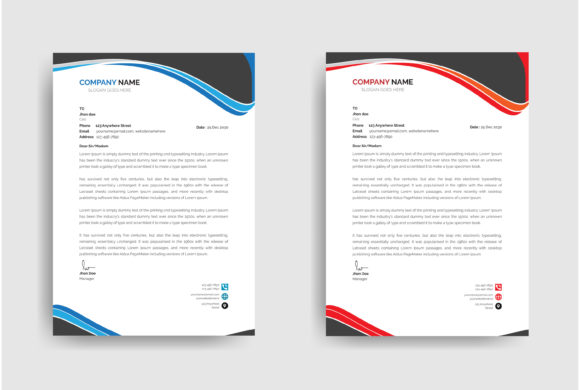 Download Professional Clean Letterhead Design - Professional Collection