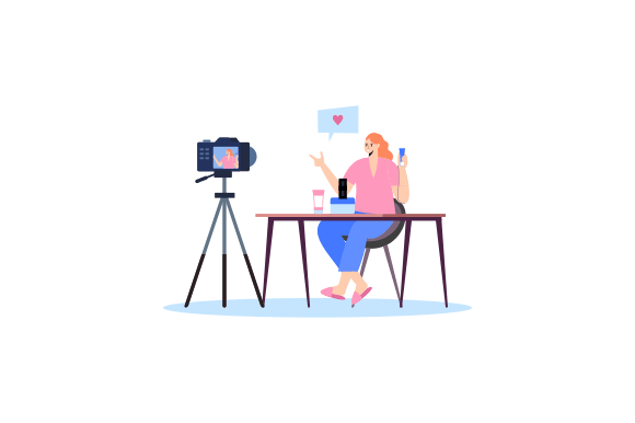 Download Beauty Blogger Recording Makeup Tutorial - Blogger Collection