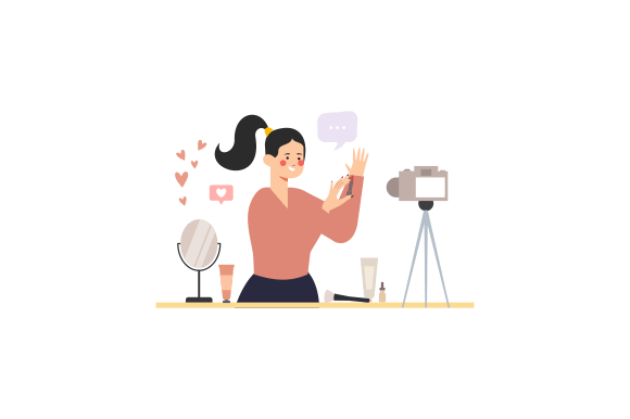 Download Beauty Blogger Recording Makeup Tutorial - Blogger Collection