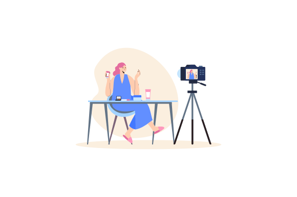 Download Beauty Blogger Recording Makeup Tutorial - Blogger Collection